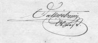 1841 Persönliche Unterschrift Regimentskommandant Dalwitz Günther, Freiherr von